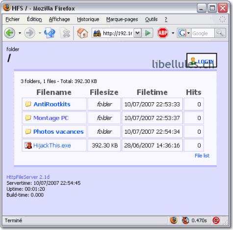 HFS, HTTP File Server
