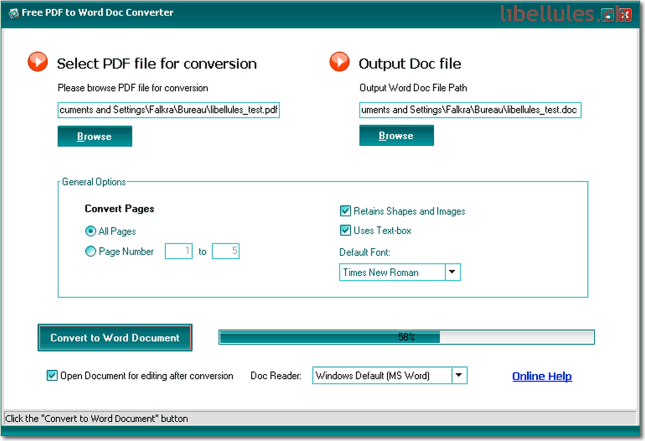 Free PDF to Word Doc Converter