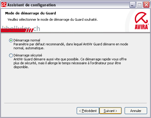 configuration antivir