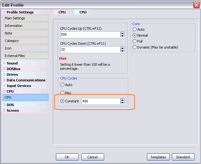 cpu dosbox