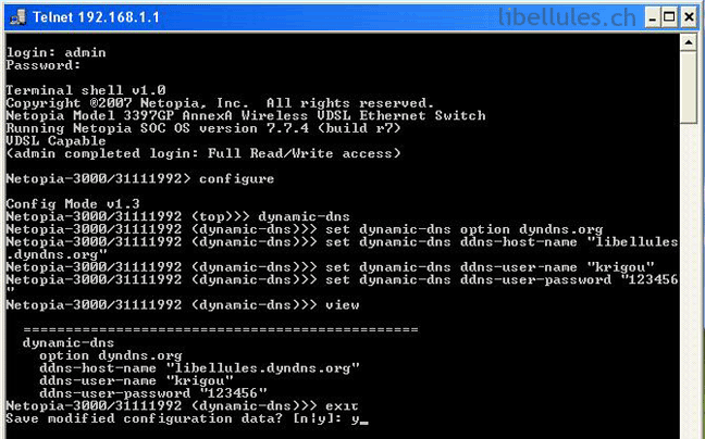 Routeur Netopia et Dynamique DNS