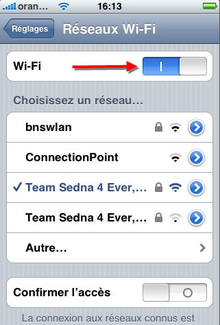 comment regler wifi sur iphone