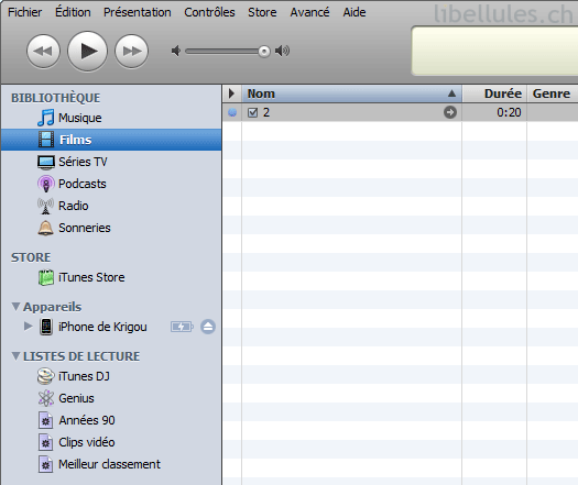 comment mettre un film sur itunes