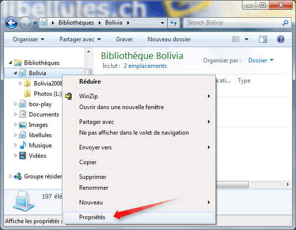 Utilisation/Gestion des bibliothèques dans Windows 7