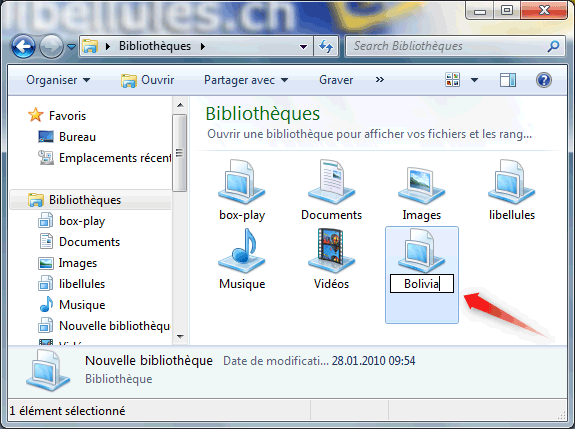 Utilisation/Gestion des bibliothèques dans Windows 7