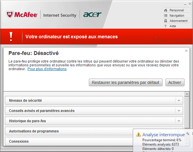 comment arreter mcafee
