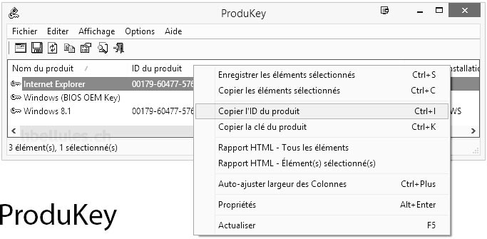 Produkey Portail Francophone Dinformatique