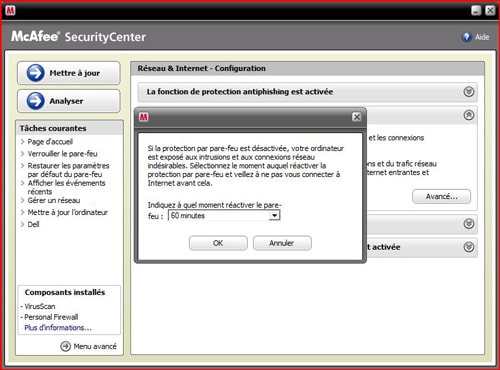 comment arreter mcafee