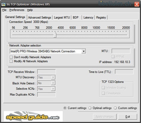 comment regler tcp optimizer windows 7