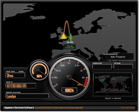 test bande vitesse adsl