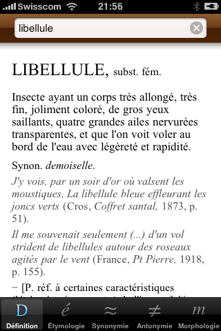 Dictionnaire iPhone