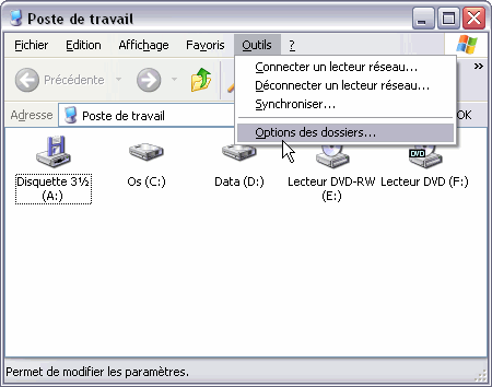 option des dossiers
