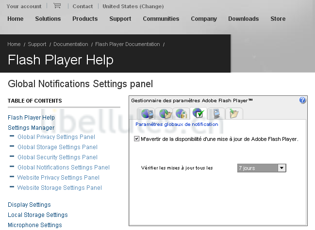 mise à jour automatique Flash player plugin