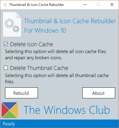 Rebuild Shell Icon Cache & Thumbnail and Icon Cache Rebuilder
