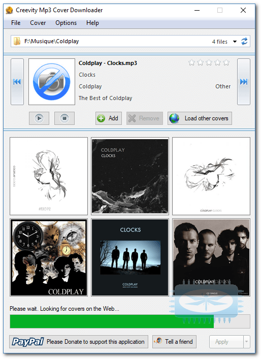 Creevity Mp3 Cover Downloader - permet d'automatiser la recherche d'images de couverture pour vos fichiers MP3