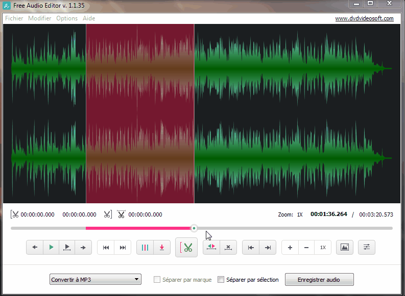 DVDVideoSoft Free Audio Editor