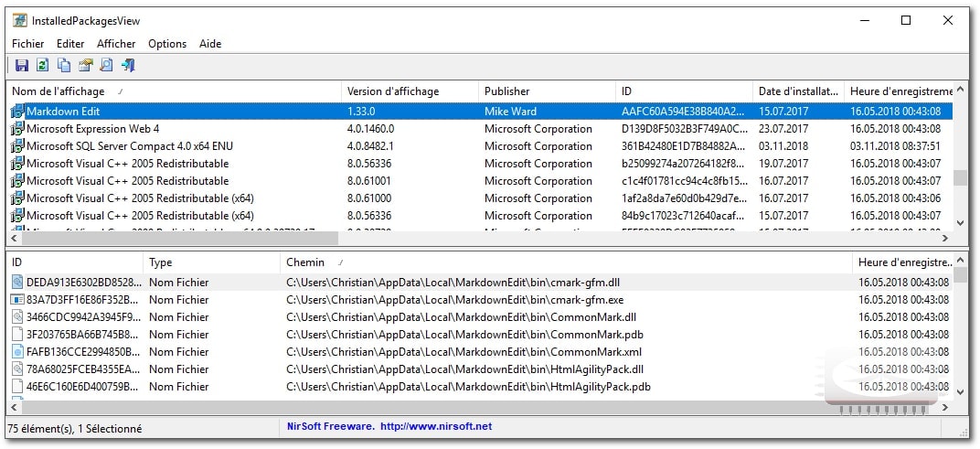 InstalledPackagesView - un outil qui affiche la liste de tous les packages logiciels installés sur votre système