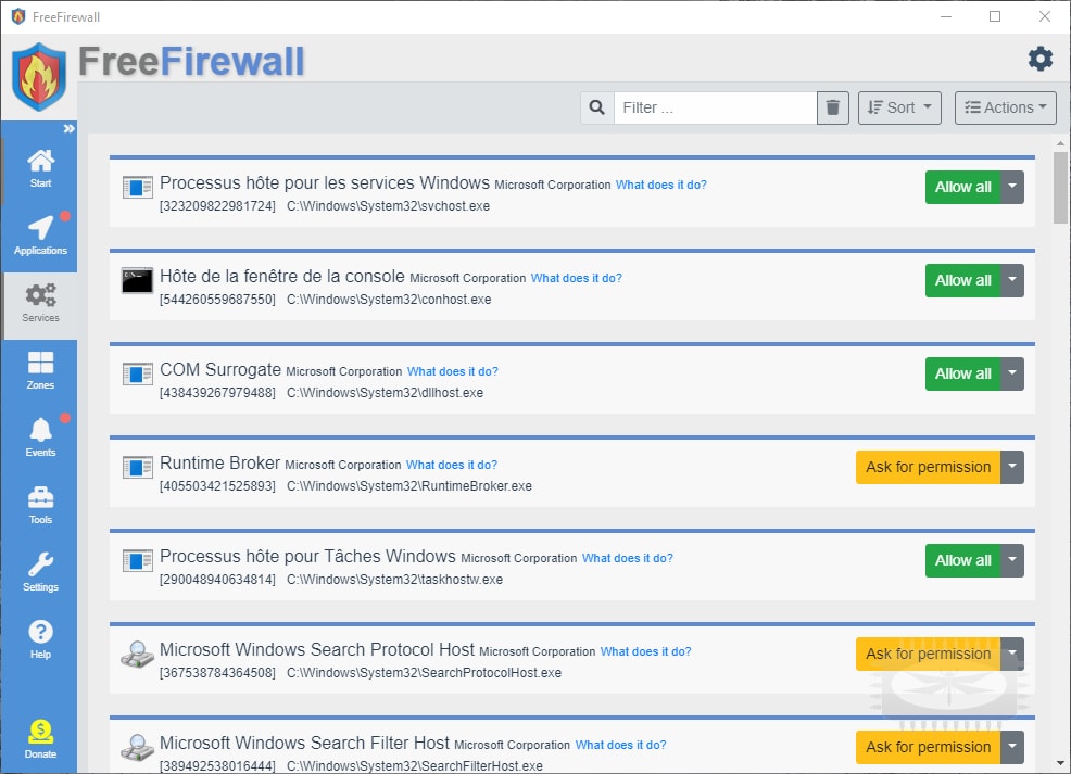 Free Firewall est un pare-feu professionnel complet pour vous protéger des dangers d’Internet