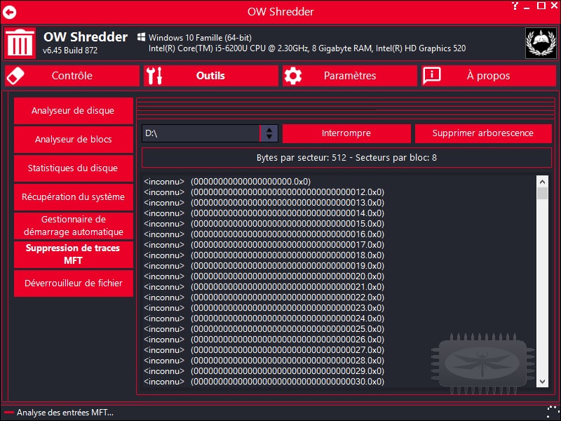 OW Shredder vous permet d’effacer complètement les données sensibles de votre PC