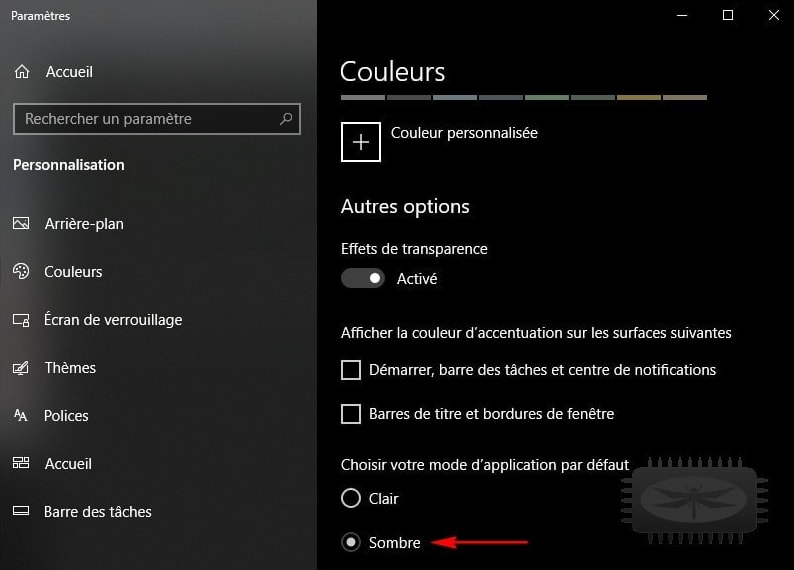 Windows 10 - Le nouveau mode d'affichage sombre