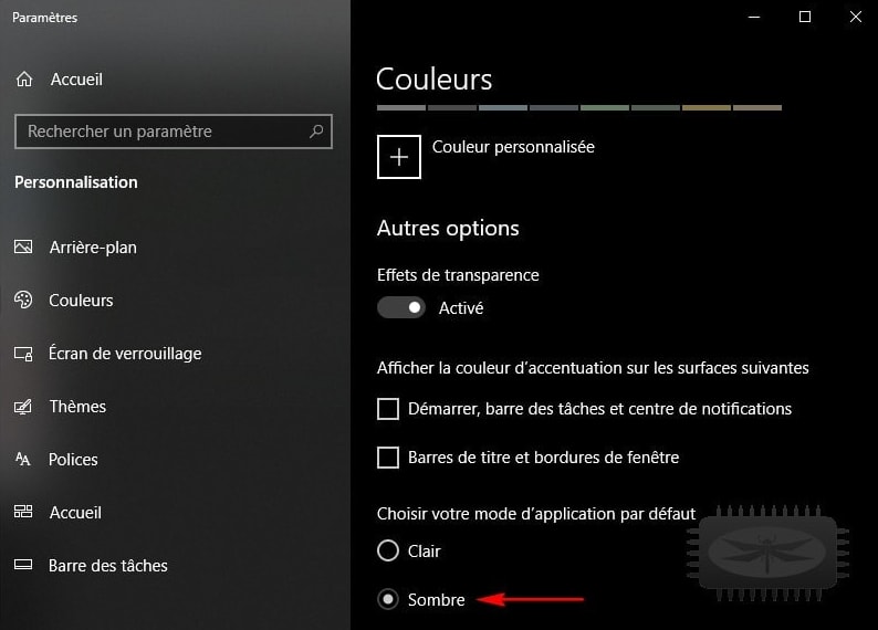 Windows 10 - Le nouveau mode d'affichage sombre