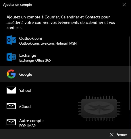 Configurer un compte gmail dans Courrier