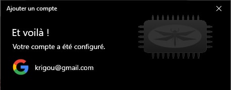 Configurer un compte gmail dans Courrier