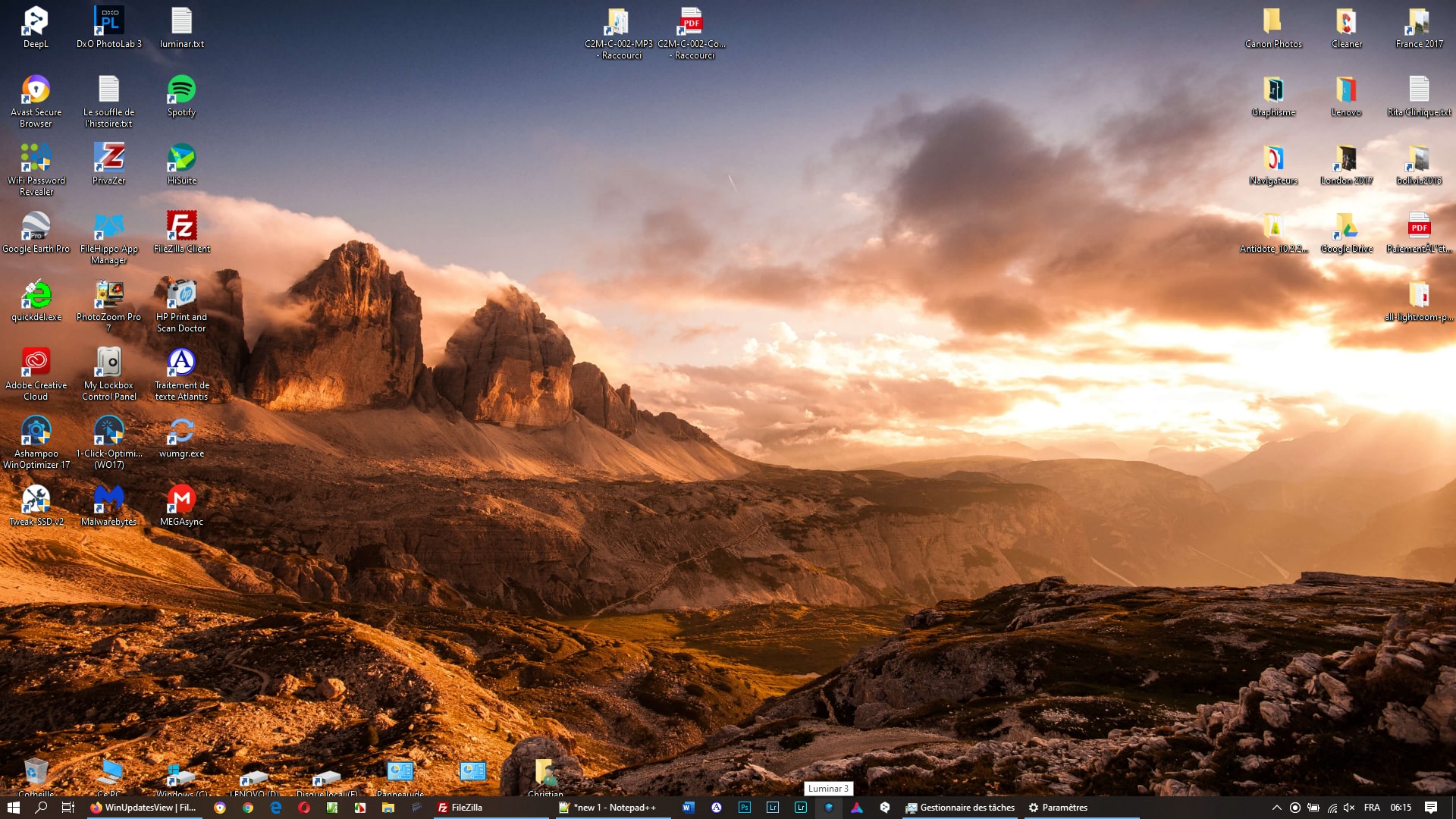 Thème pour Windows 10 - Mountain Light Premium