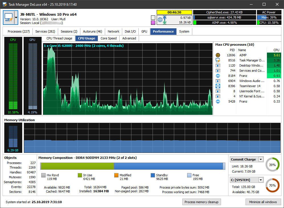 Task Manager DeLuxe - gestionnaire de processus