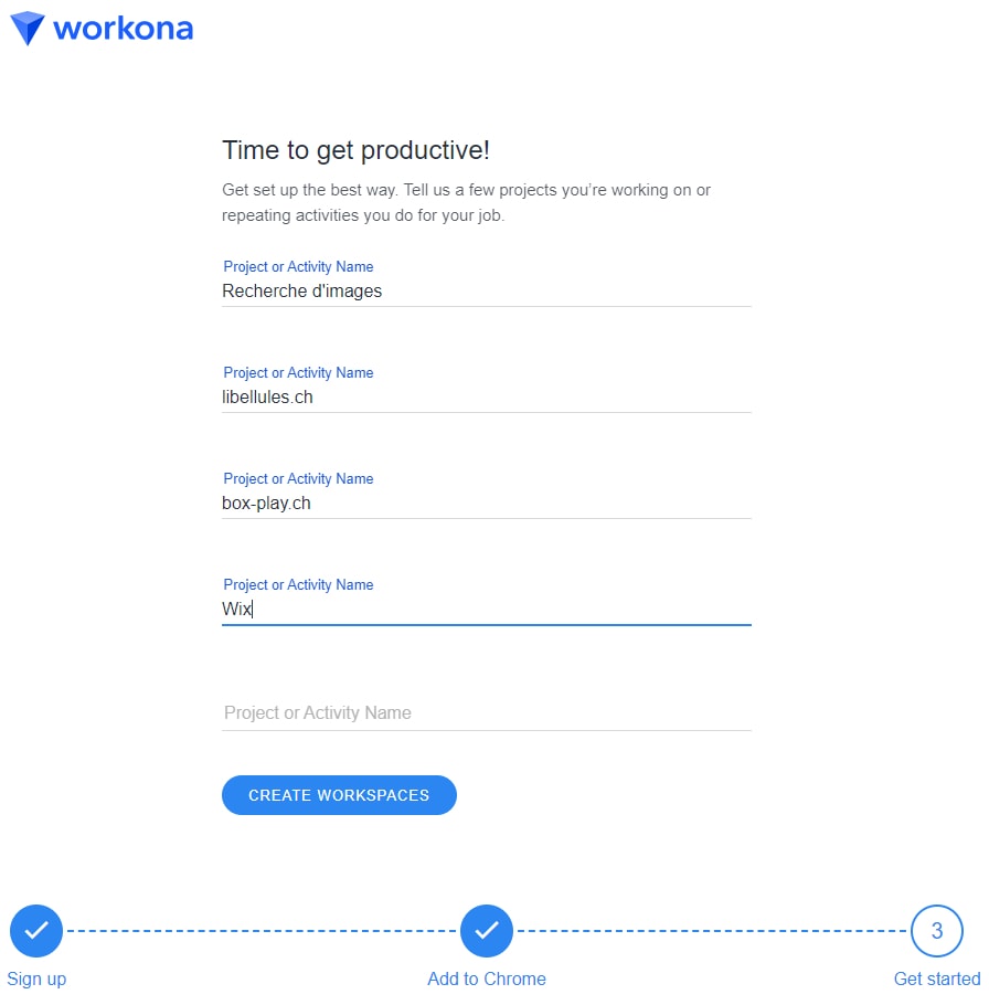 Workona pour Chrome - organisez vos favoris différemment