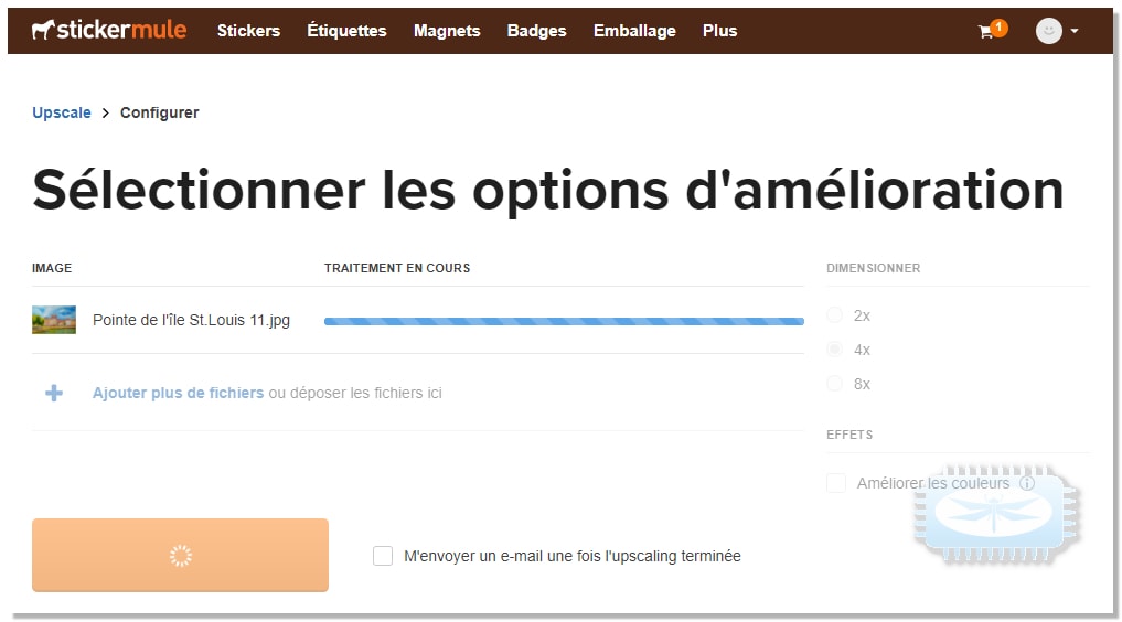 'Augmentez la résolution de tout graphique ou photo, instantanément