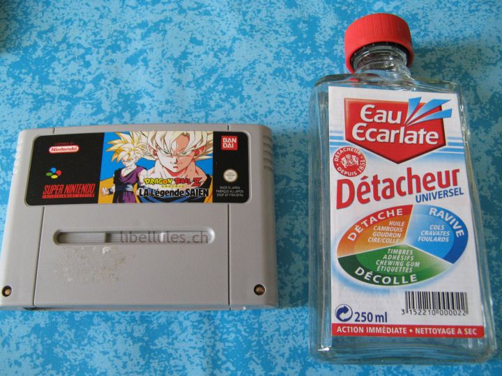 cartouche snes trace colle