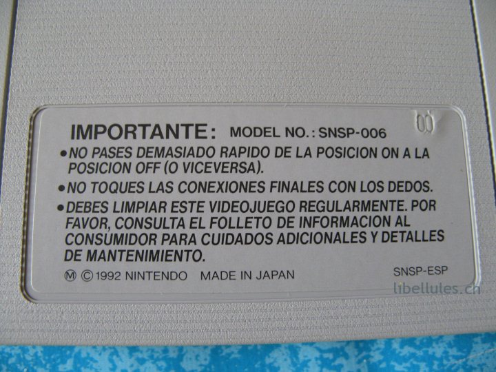cartouche espagnole snes