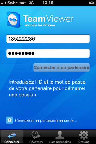 Teamviewer pour iPhone/iPad