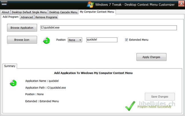 Windows 7 Tweaks - Desktop Context Menu Customizer