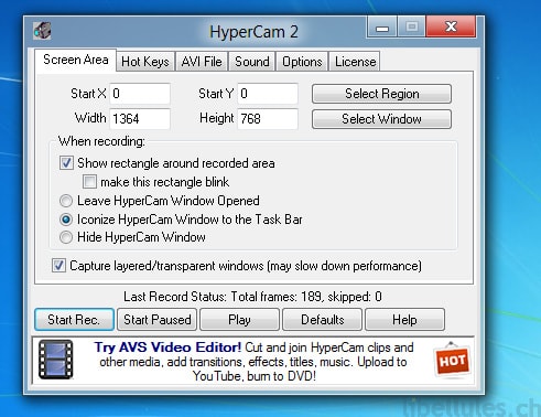 HyperCam - permet de capturer les actions effectuées à l'écran