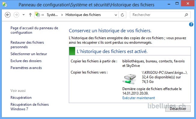 Comment activer la fonction Historique dans Windows 8 ...