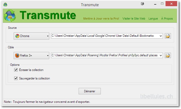 Transmute Standard - transmute convertisseur favoris marque pages