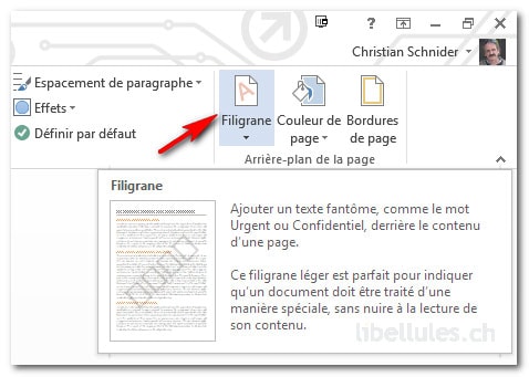 filigrane dans Word