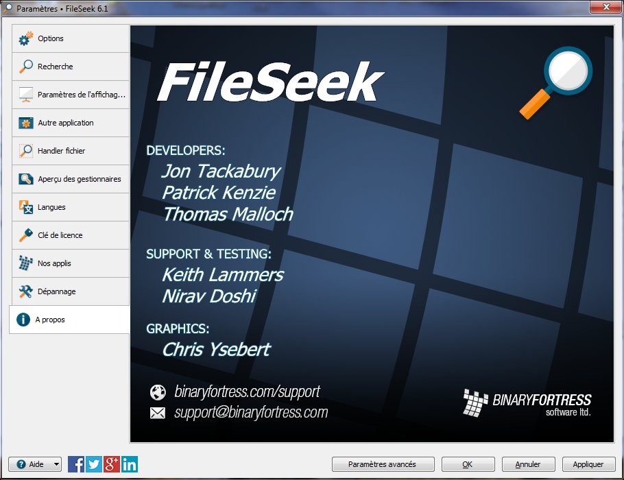 FileSeek - recherche rapide de contenu de fichiers
