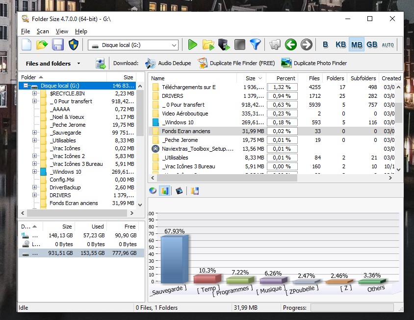 Folder Size MindGems - analyseur d'occupation de disques