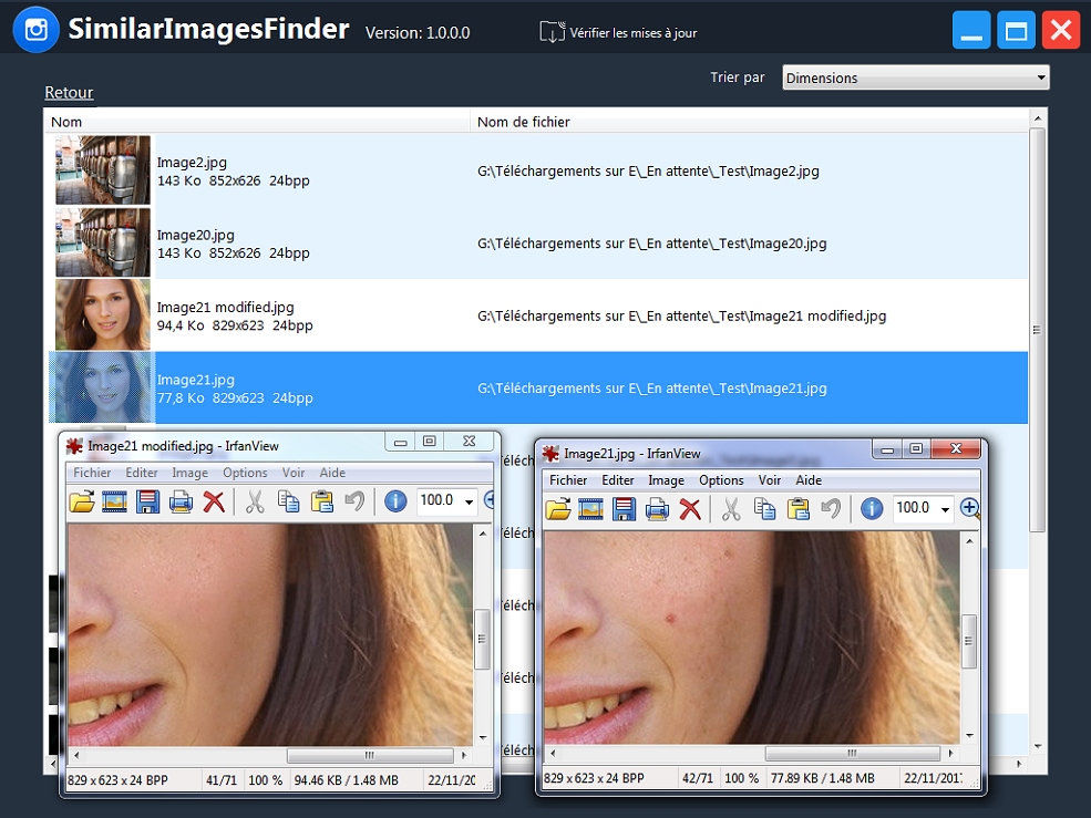 ImageFinder - chercher les images en double