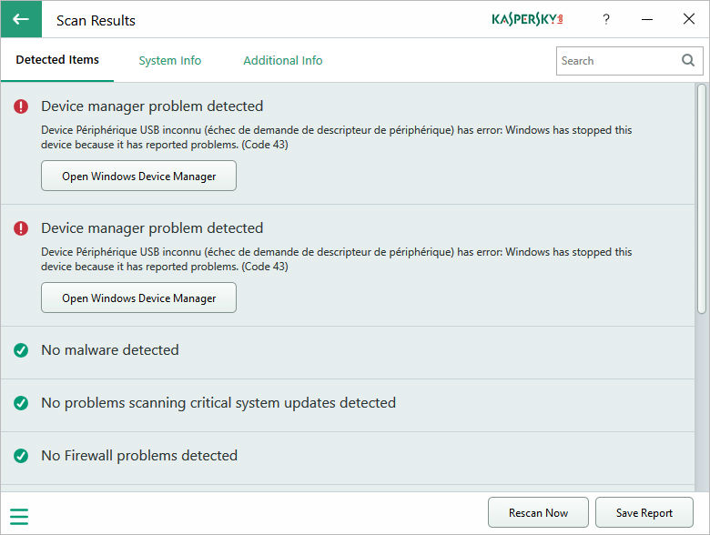 Kaspersky System Checker