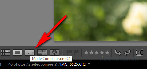 Lightroom - Comment comparer deux photos côte à côte