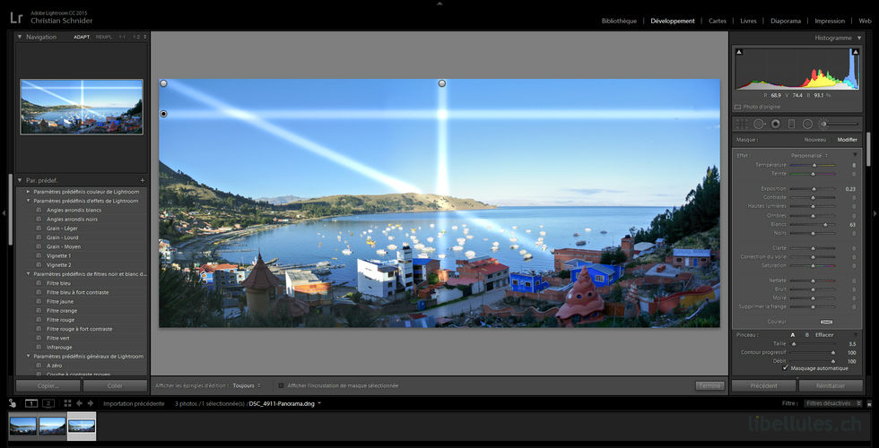 Lightroom - Comment tracer des lignes droites avec le pinceau de retouche