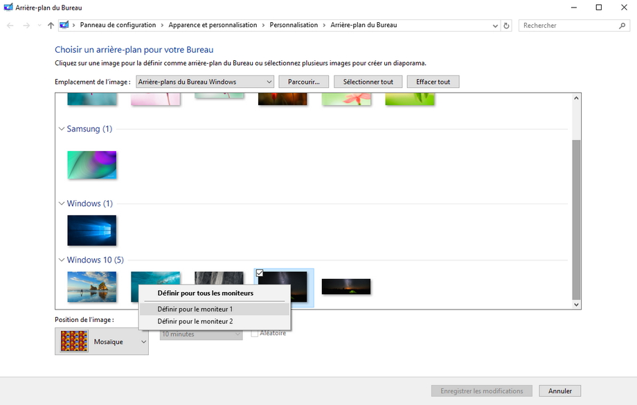 Windows 10 Un Fond Décran Différent Pour Chaque Moniteur